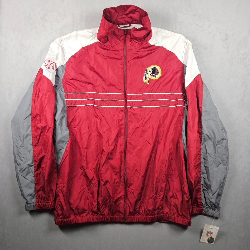 Vintage Washington Redskins Jacket Mens XL Red Windbreaker Full Zip SI Deadstock
